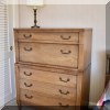 F66. Century Furniture tall dresser with pullout desktop. 48”h x 38”w x 19”d 